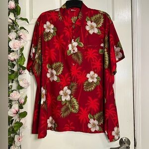 🌺Floral short sleeve button down shirt
